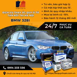 Ắc quy ô tô xe BMW 320i thay lắp tận nơi, giá tốt tại Hà Nội 2025 Ắc quy ô tô xe BMW 320i thay lắp tận nơi, giá tốt tại Hà Nội 2025