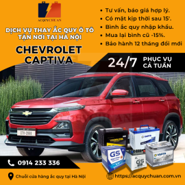 Ắc quy ô tô xe Chevrolet Orlando thay lắp, giá tốt tại Hà Nội 2025 Ắc quy ô tô xe Chevrolet Orlando thay lắp, giá tốt tại Hà Nội 2025