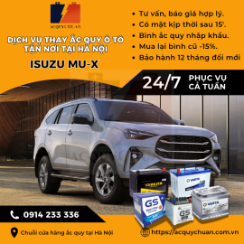 Ắc quy ô tô xe Isuzu Trooper thay uy tín, giá bán tốt Hà Nội 2025 Ắc quy ô tô xe Isuzu Trooper thay uy tín, giá bán tốt Hà Nội 2025