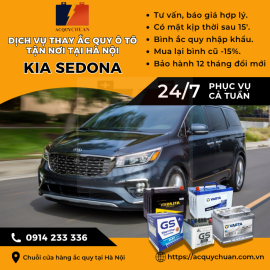 Ắc quy ô tô xe Kia Sedona máy dầu thay uy tín giá tốt Hà Nội 2025 Ắc quy ô tô xe Kia Sedona máy dầu thay uy tín giá tốt Hà Nội 2025