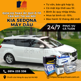 Ắc quy ô tô xe Kia Sedona máy dầu thay uy tín giá tốt Hà Nội 2025 Ắc quy ô tô xe Kia Sedona máy dầu thay uy tín giá tốt Hà Nội 2025