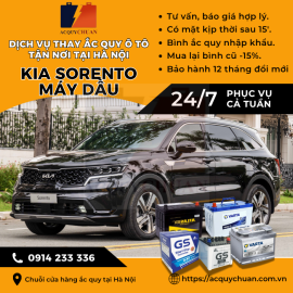Ắc quy ô tô xe Kia Sorento thay lắp tận nơi uy tín tại Hà Nội 2025 Ắc quy ô tô xe Kia Sorento thay lắp tận nơi uy tín tại Hà Nội 2025