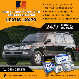 Ắc quy ô tô xe Lexus LX570 – thay uy tín giá bán tốt Hà Nội 2025 Ắc quy ô tô xe Lexus LX570 – thay uy tín giá bán tốt Hà Nội 2025