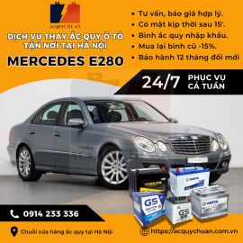 Ắc quy ô tô xe Mercedes E300 thay lắp uy tín cao tại Hà Nội 2025 Ắc quy ô tô xe Mercedes E300 thay lắp uy tín cao tại Hà Nội 2025