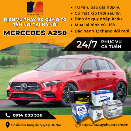 Ắc quy ô tô xe Mercedes A250 thay tận nơi uy tín tại Hà Nội 2025 Ắc quy ô tô xe Mercedes A250 thay tận nơi uy tín tại Hà Nội 2025