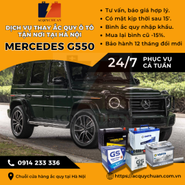 Ắc quy ô tô xe Mercedes G550 thay lắp tận nơi tại Hà Nội 2025 Ắc quy ô tô xe Mercedes G550 thay lắp tận nơi tại Hà Nội 2025