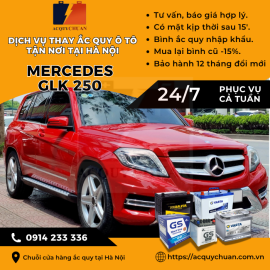 Ắc quy ô tô xe Mercedes GLK 250 thay lắp, giá tốt tại Hà Nội 2025 Ắc quy ô tô xe Mercedes GLK 250 thay lắp, giá tốt tại Hà Nội 2025