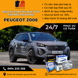 Ắc quy ô tô xe Peugeot 408 thay lắp, giá bán tốt tại Hà Nội 2025 Ắc quy ô tô xe Peugeot 408 thay lắp, giá bán tốt tại Hà Nội 2025