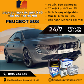 Ắc quy ô tô xe Peugeot 408 thay lắp, giá bán tốt tại Hà Nội 2025 Ắc quy ô tô xe Peugeot 408 thay lắp, giá bán tốt tại Hà Nội 2025
