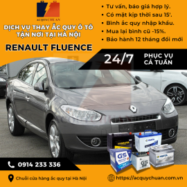 Ắc quy ô tô xe Renault Fluence thay lắp giá tốt bán Hà Nội 2025 Ắc quy ô tô xe Renault Fluence thay lắp giá tốt bán Hà Nội 2025