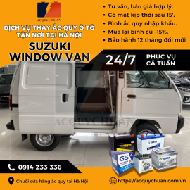 Ắc quy ô tô xe Suzuki Super Carry Pro – thay lắp tại Hà Nội 2025 Ắc quy ô tô xe Suzuki Super Carry Pro – thay lắp tại Hà Nội 2025