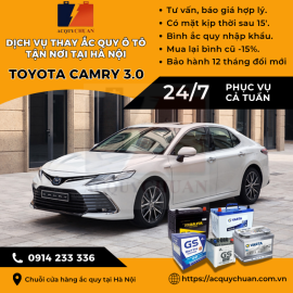 Ắc quy ô tô xe Toyota Camry 3.5 thay lắp giá tốt tại Hà Nội 2025 Ắc quy ô tô xe Toyota Camry 3.5 thay lắp giá tốt tại Hà Nội 2025