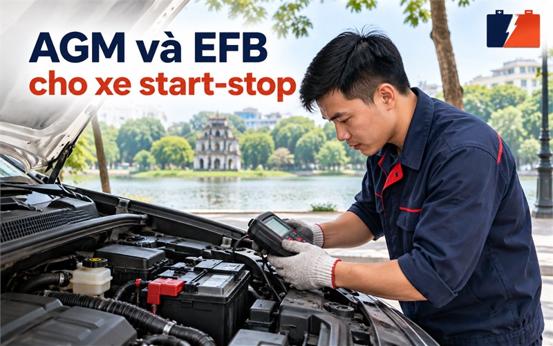AGM và EFB cho xe start-stop